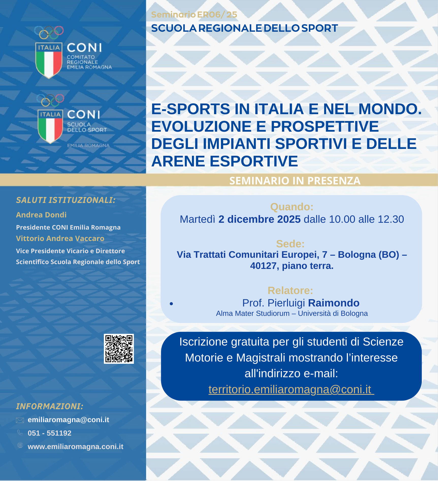 E-SPORTS IN ITALIA E NEL MONDO. EVOLUZIONE E PROSPETTIVE  DEGLI IMPIANTI SPORTIVI E DELLE ARENE ESPORTIVE