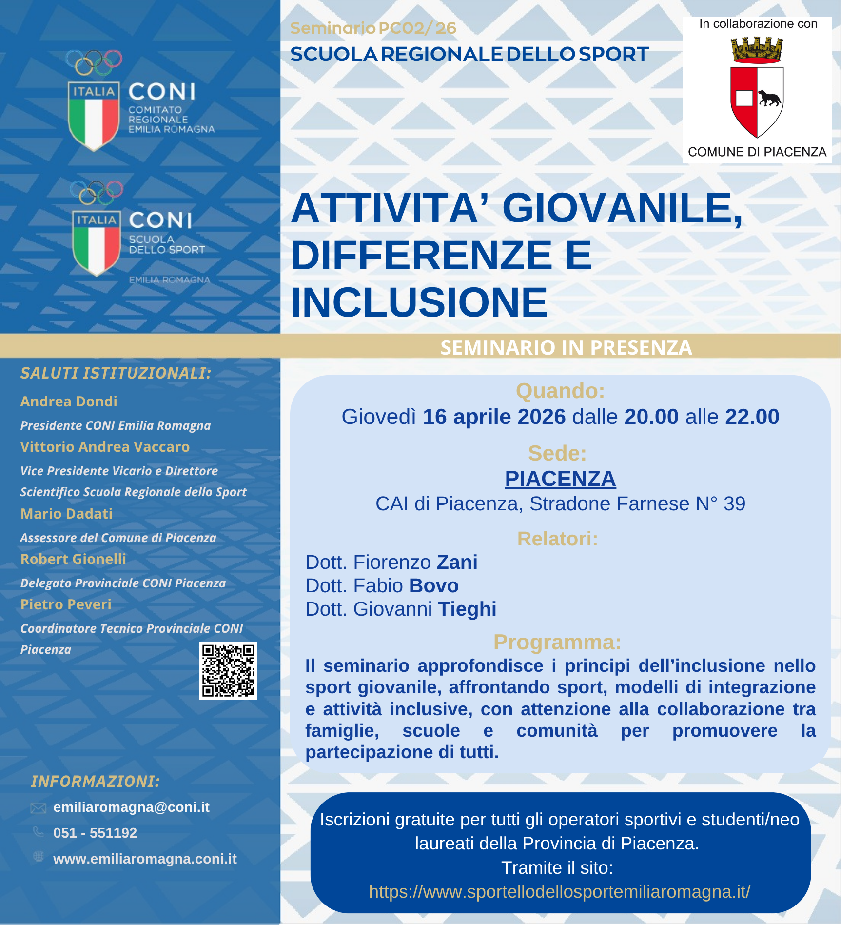 ATTIVITA’ GIOVANILE, DIFFERENZE E INCLUSIONE