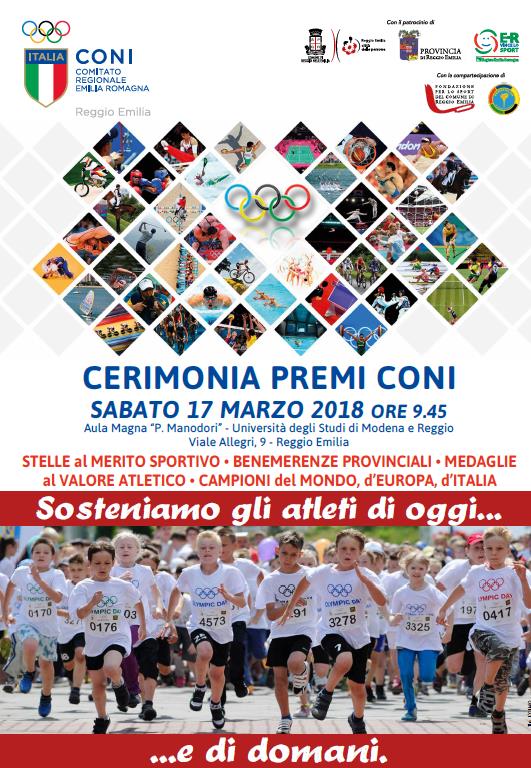 Cerimonia Premi CONI 2018 a Reggio Emilia