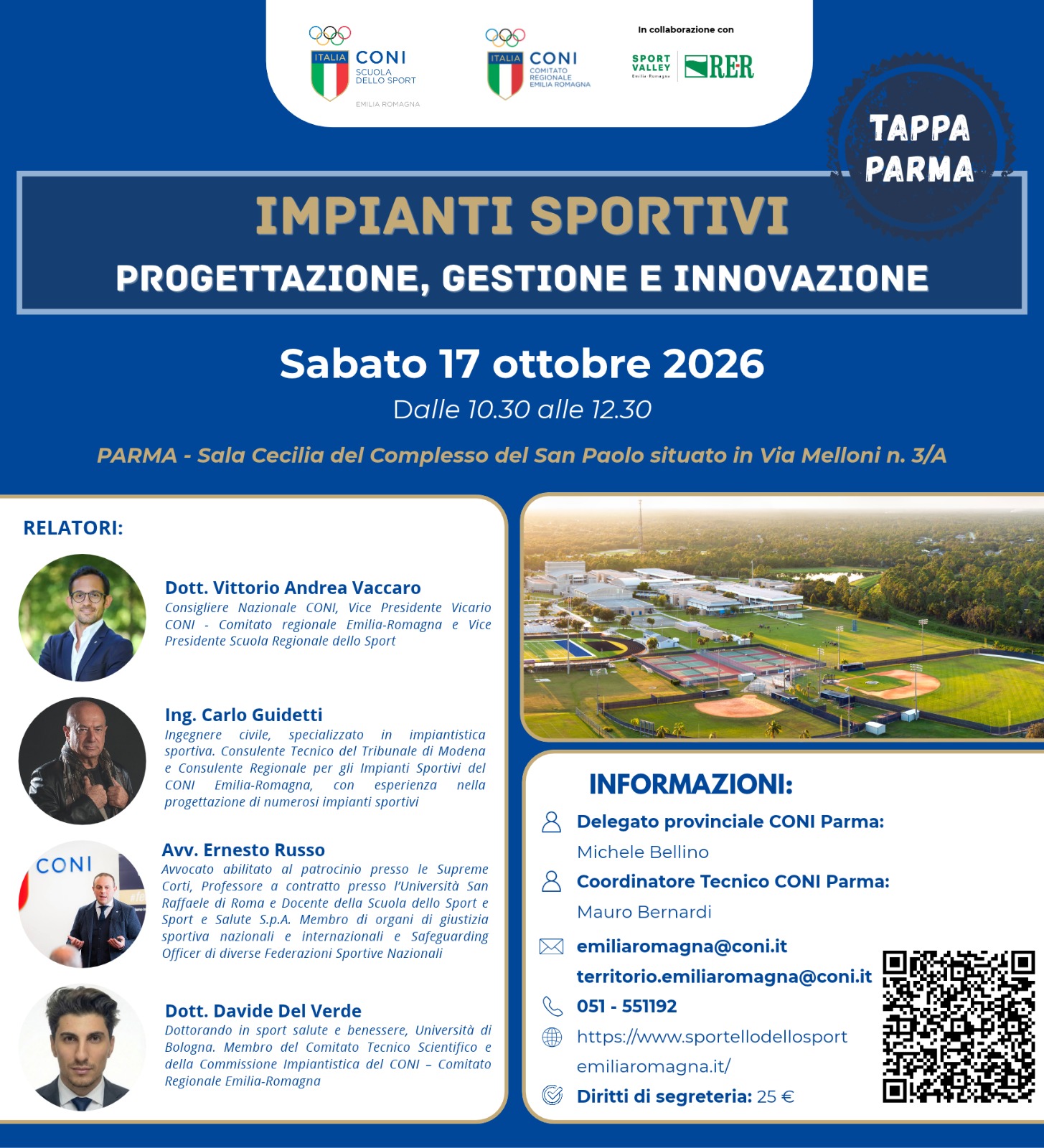 Impianti Sportivi - progettazione, gestione e innovazione - Tappa Parma