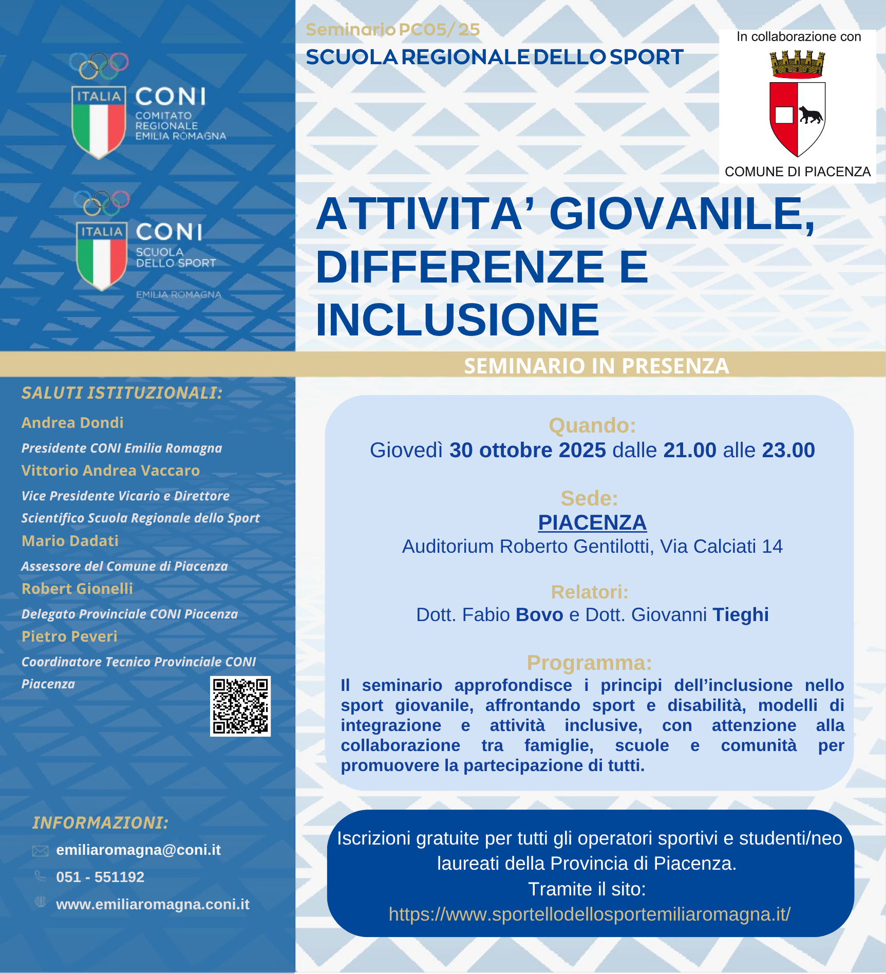 ATTIVITA’ GIOVANILE, DIFFERENZE E INCLUSIONE